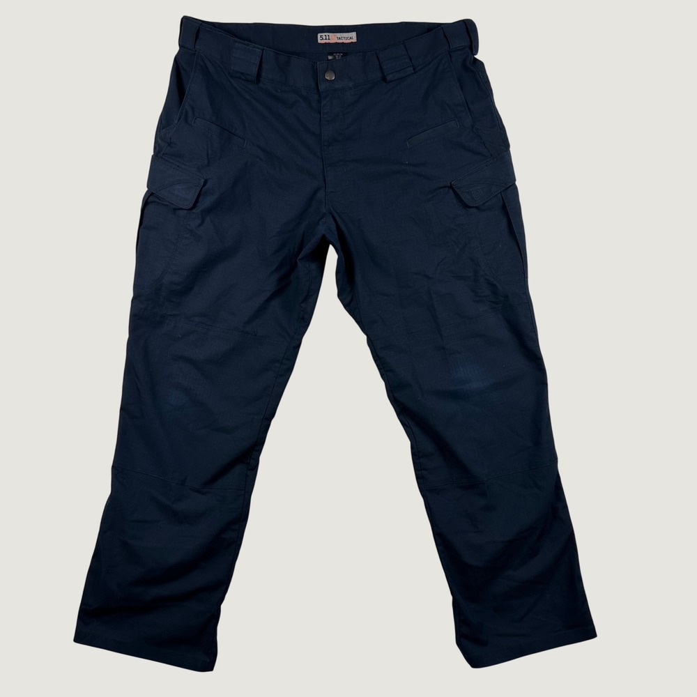 5.11 Tactical Cargo Pants Men Ripstop Utility Work Trousers 38x30 Navy Blue Work